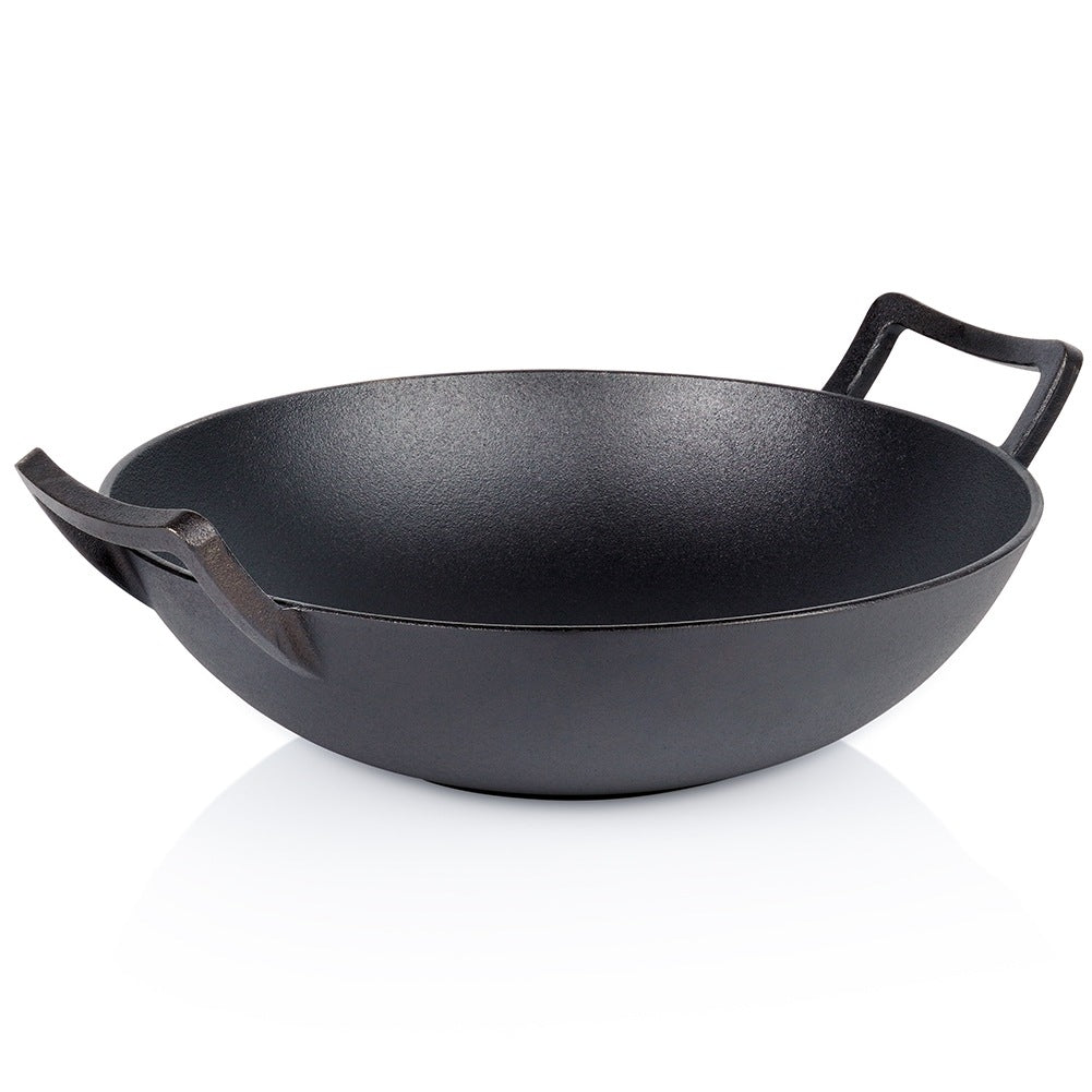 Cast Iron Wok Pan, 36 cm