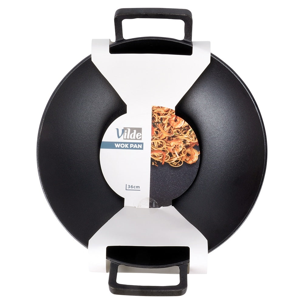 Cast Iron Wok Pan, 36 cm