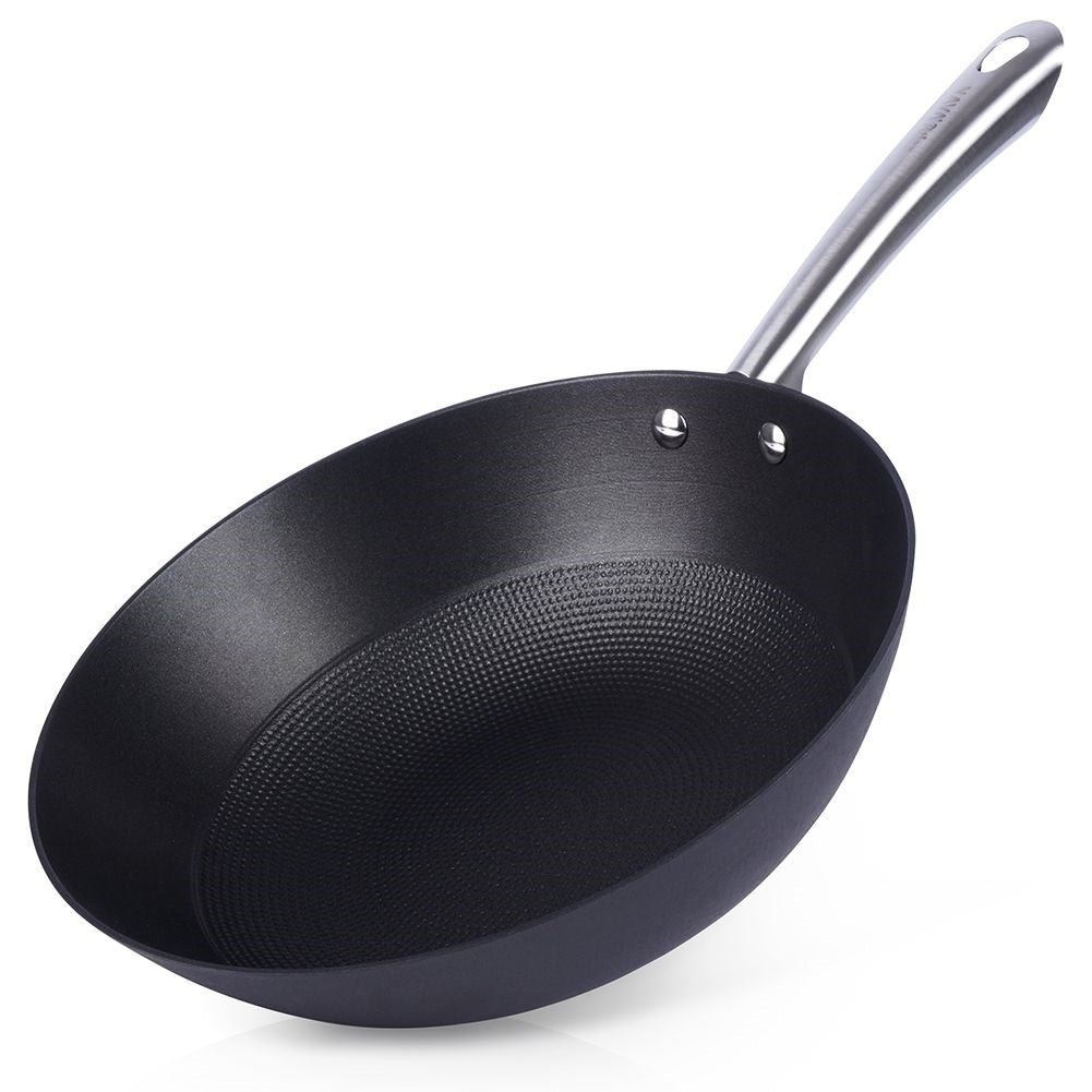 Cast Iron Wok with Non-Stick Coating
