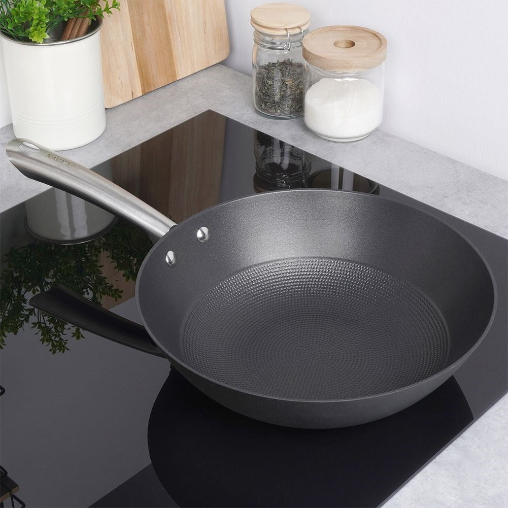Cast Iron Wok with Non-Stick Coating