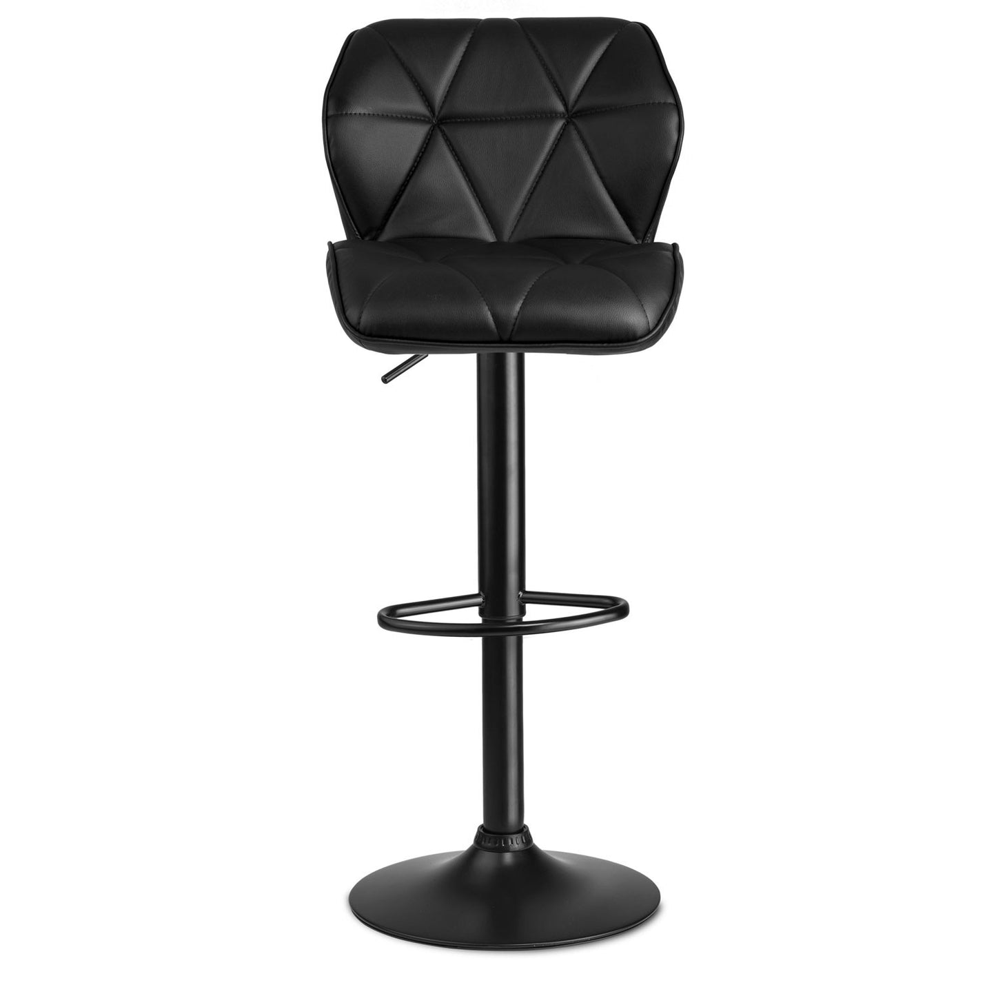 Castel bar stool with backrest - 2 pieces - black