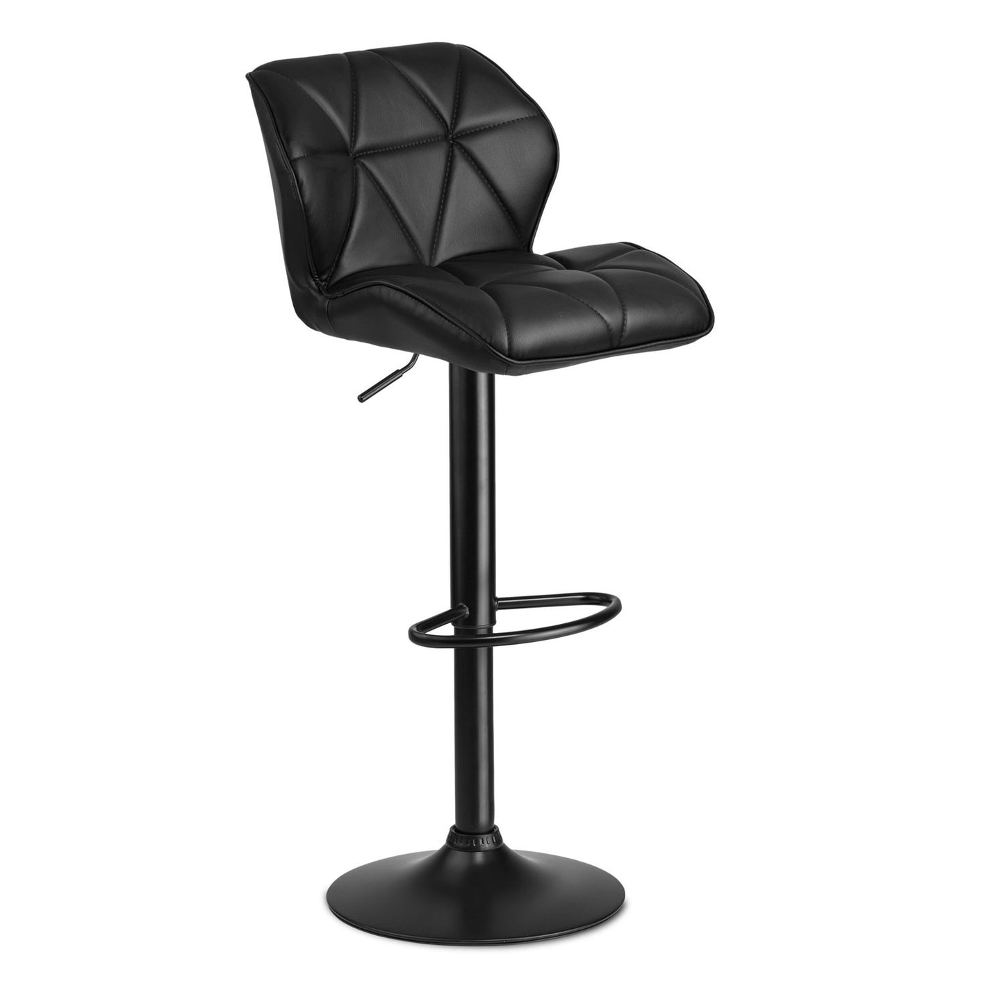 Castel bar stool with backrest, black