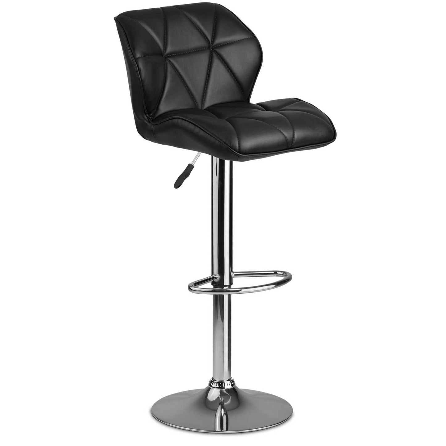 Castel bar stool with backrest, black
