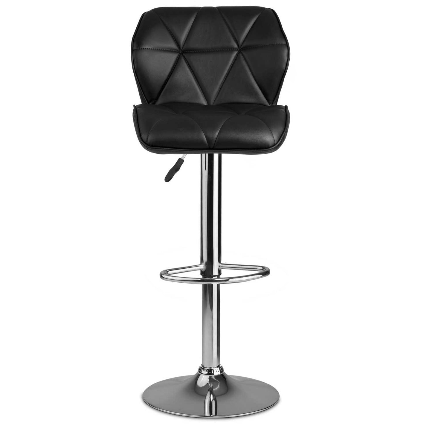 Castel bar stool with backrest, black