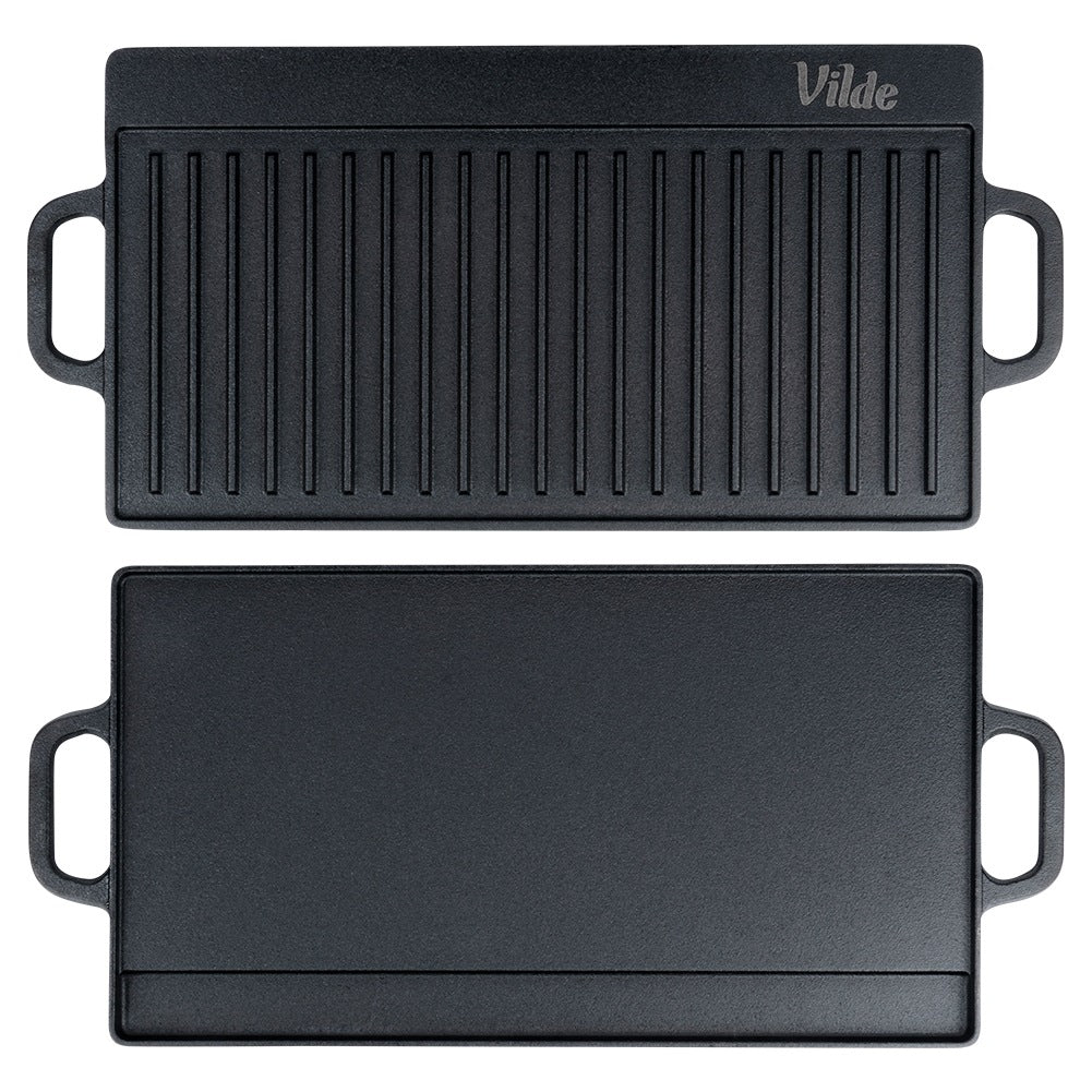 Cast iron double-sided grill plate CAST LINE 50.5x23.5 cm