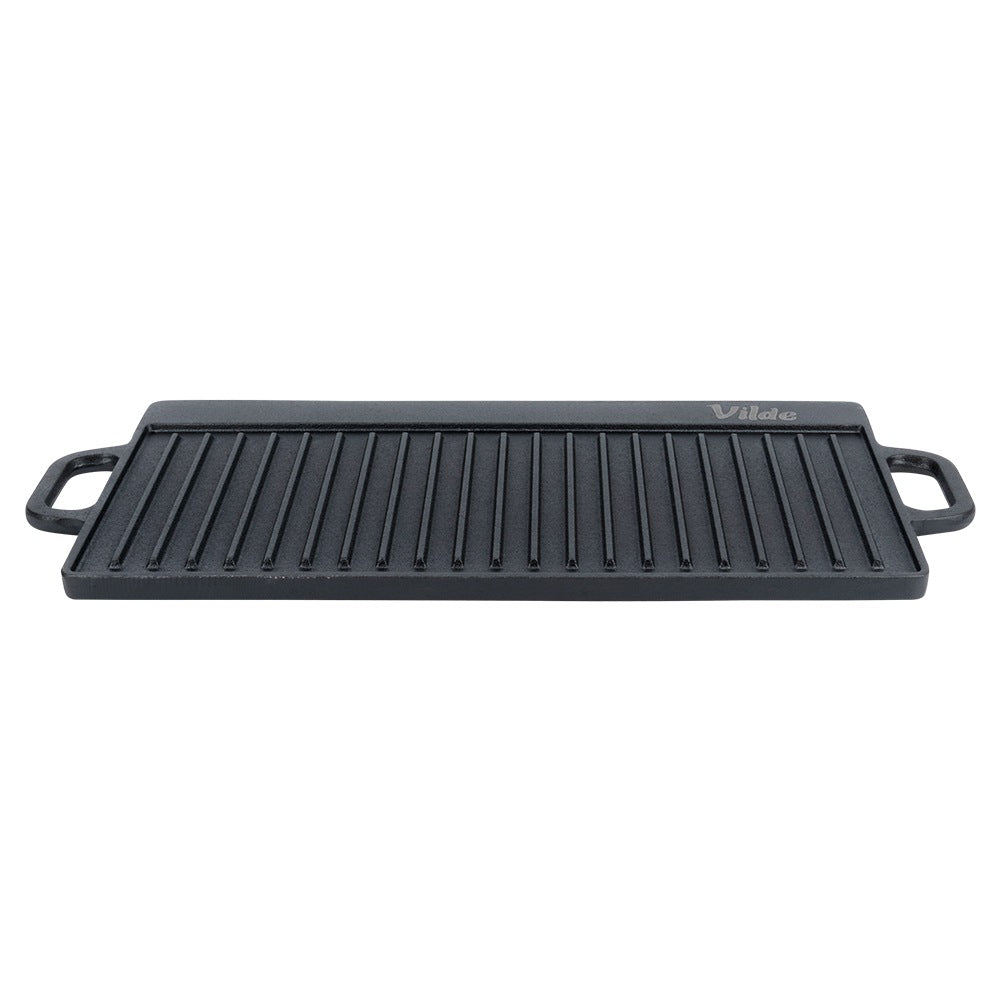 Cast iron double-sided grill plate CAST LINE 50.5x23.5 cm