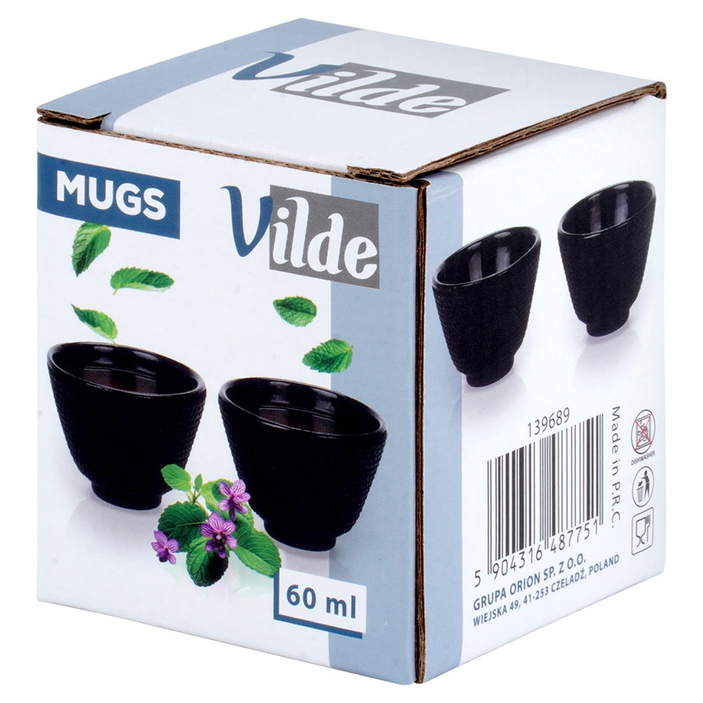 Cast iron enameled tea cups CAST LINE 60 ml 2 pcs.
