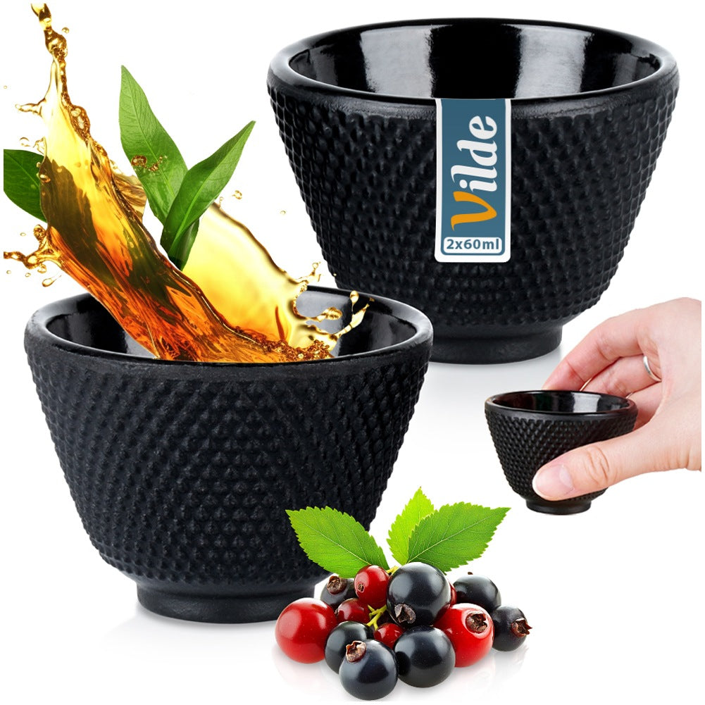 Cast iron enameled tea cups CAST LINE 60 ml 2 pcs.