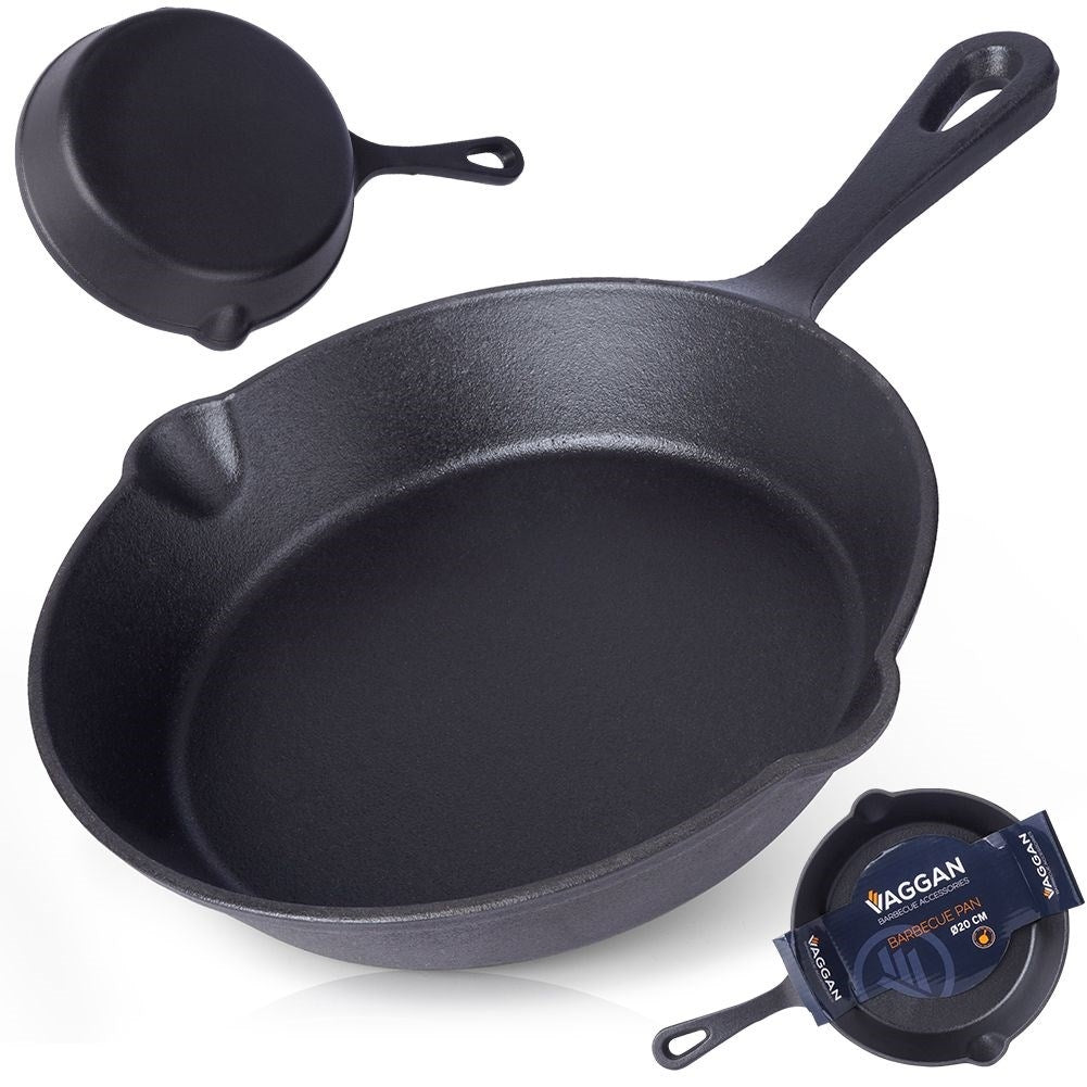 Cast iron pan 20 cm for meat, vegetables & potatoes