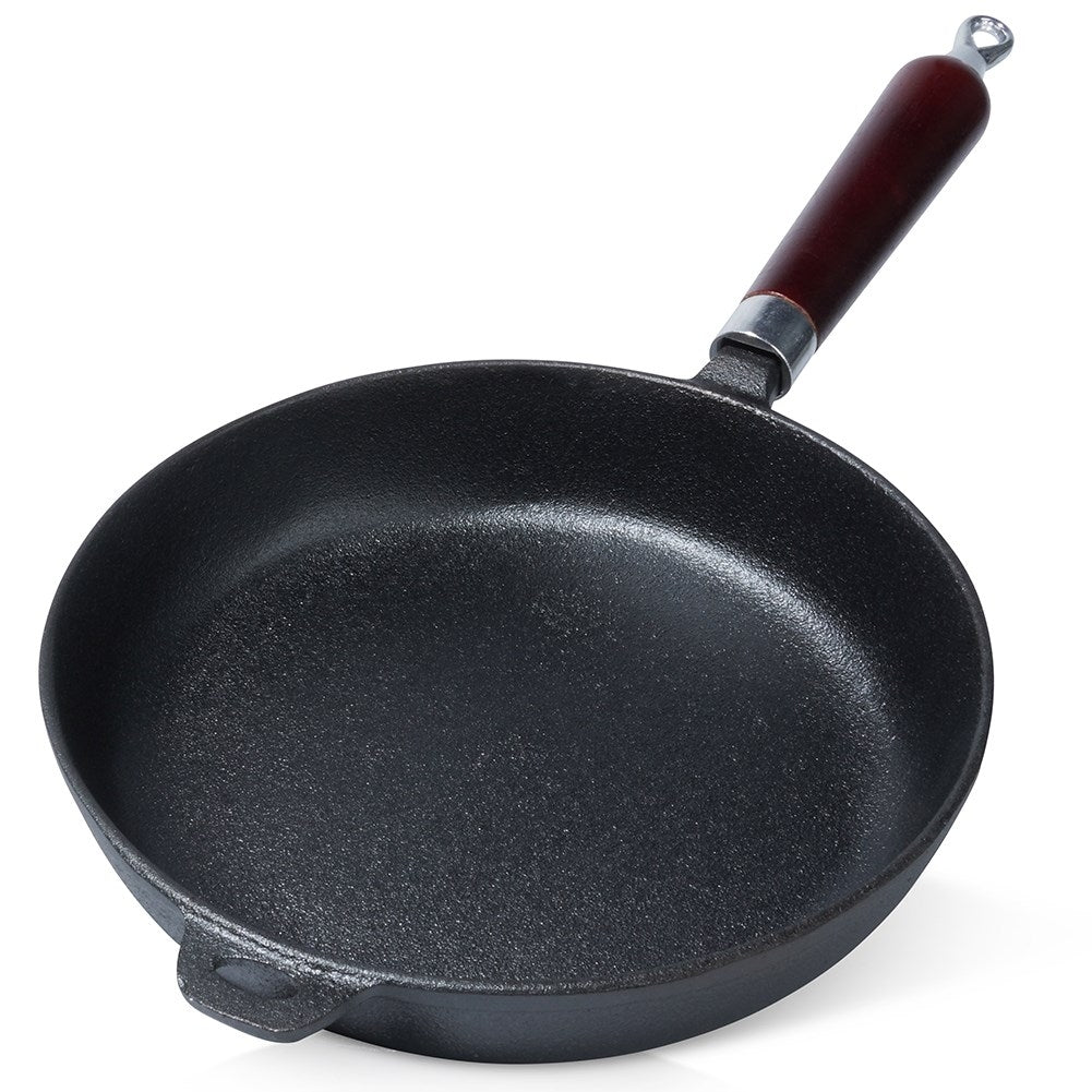 Cast iron pan 24 cm with wooden handle