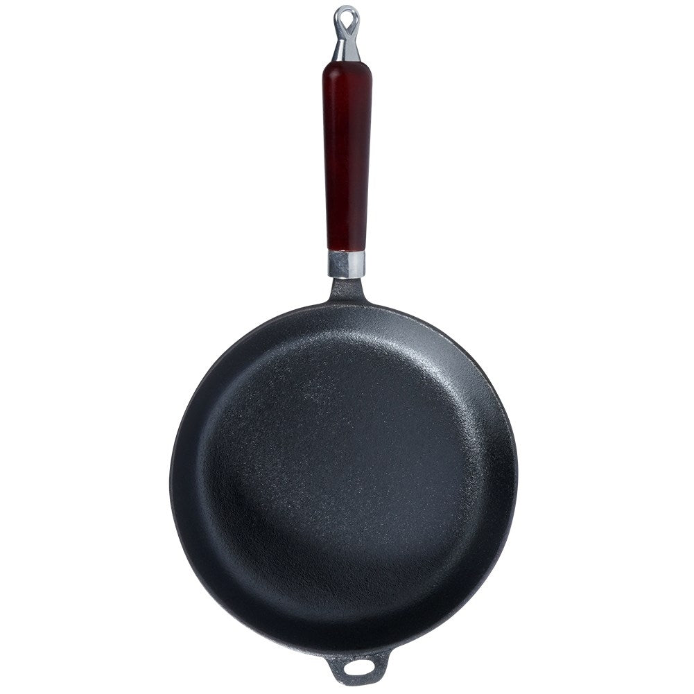 Cast iron pan 24 cm with wooden handle