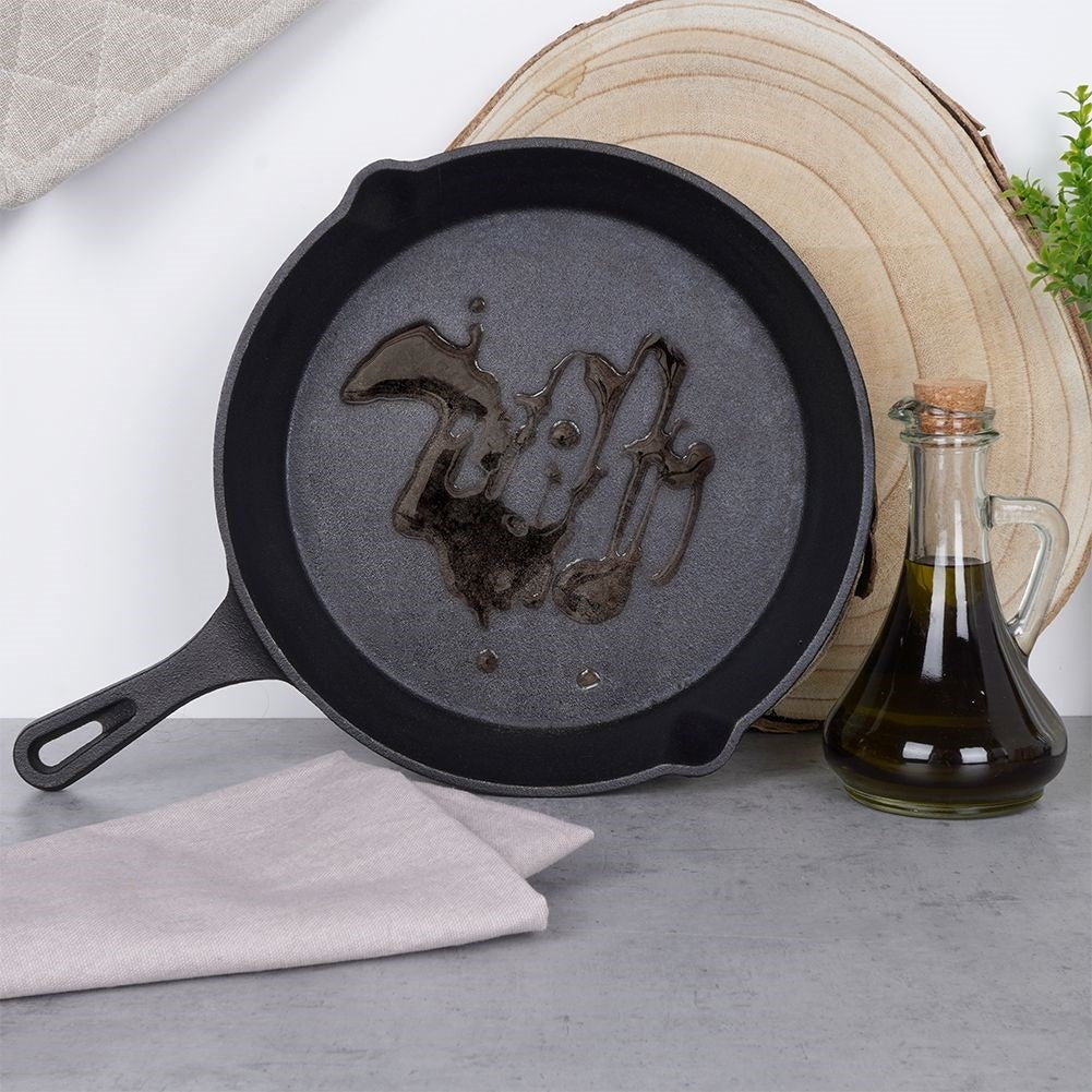 Cast iron pan 25 cm for all kitchens, ovens and open fires