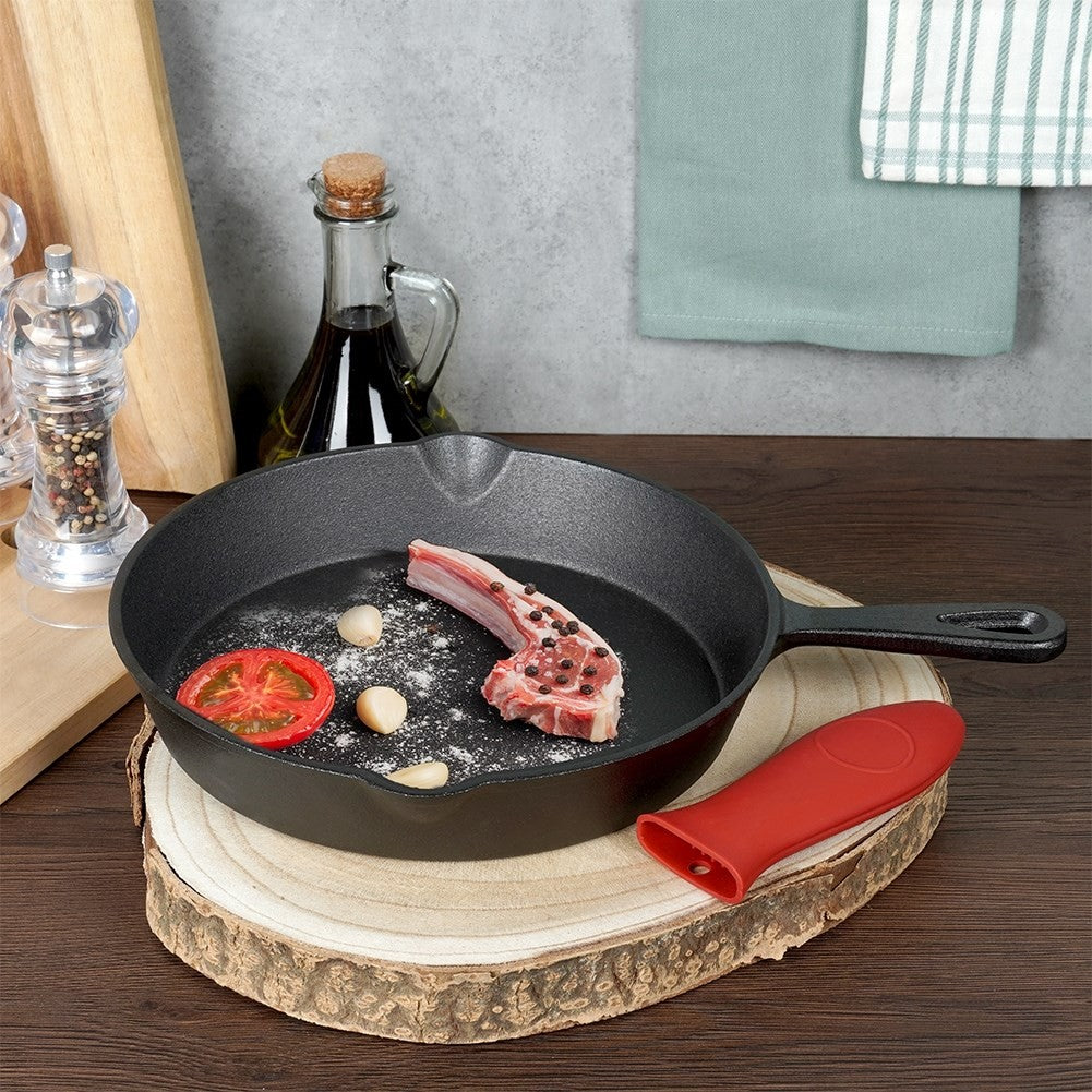 Cast iron pan 25 cm with silicone cover for the handle