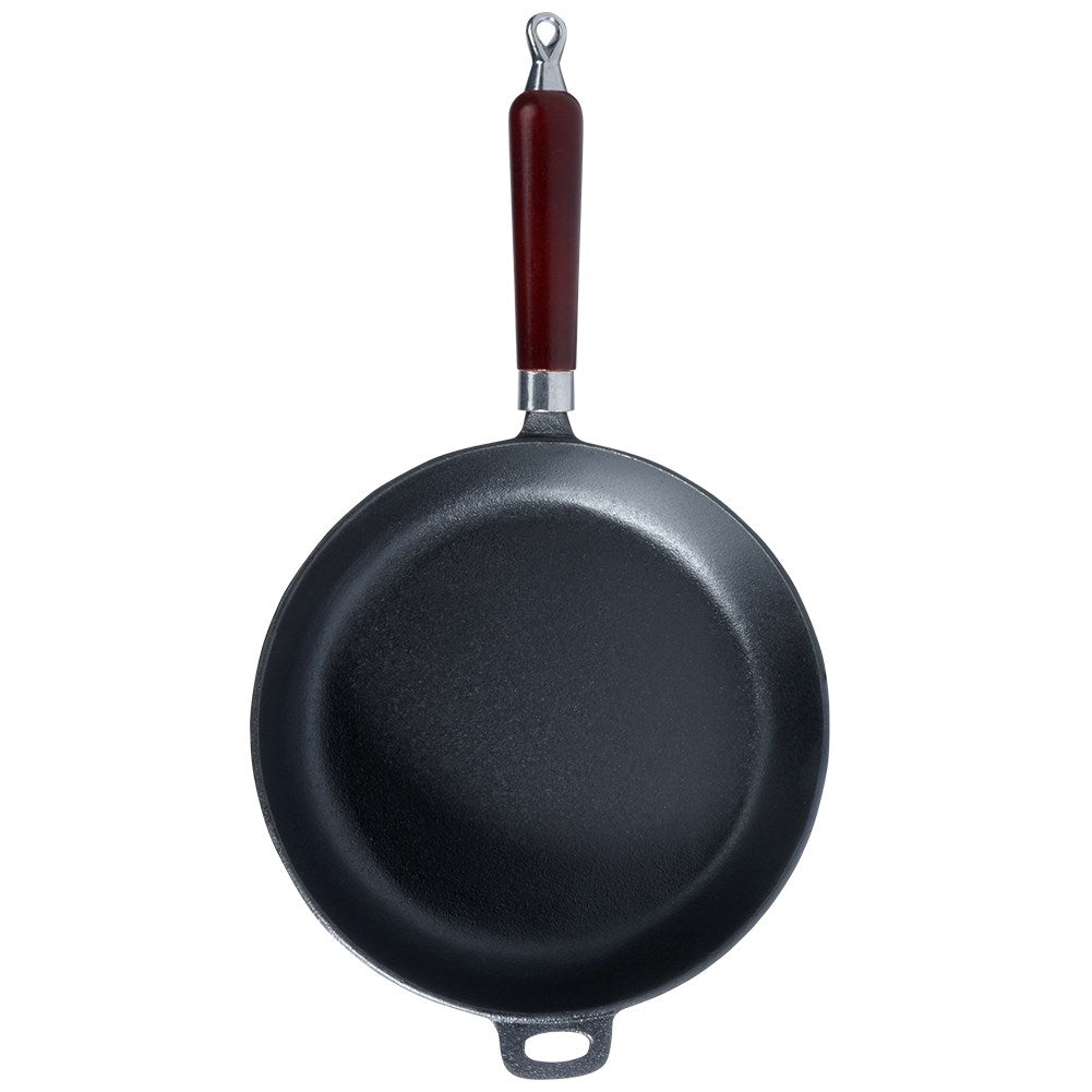Cast iron pan 26 cm with wooden handle