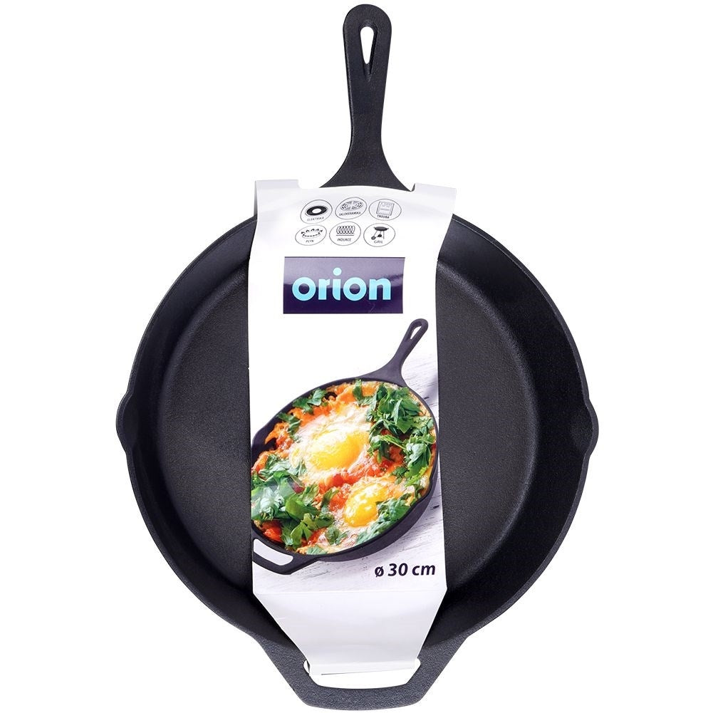 Cast iron pan 30 cm for all kitchens, ovens and open fires