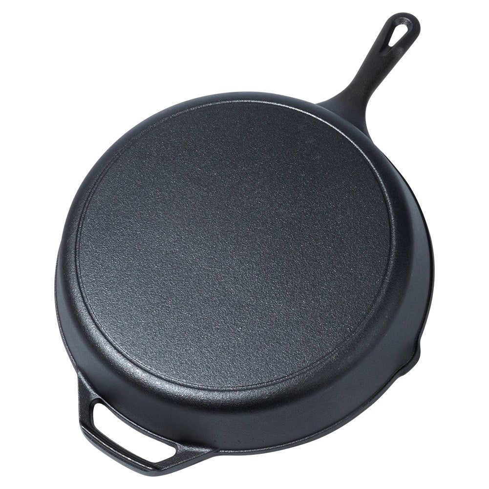 Cast iron pan 30 cm with silicone handle for all heat sources