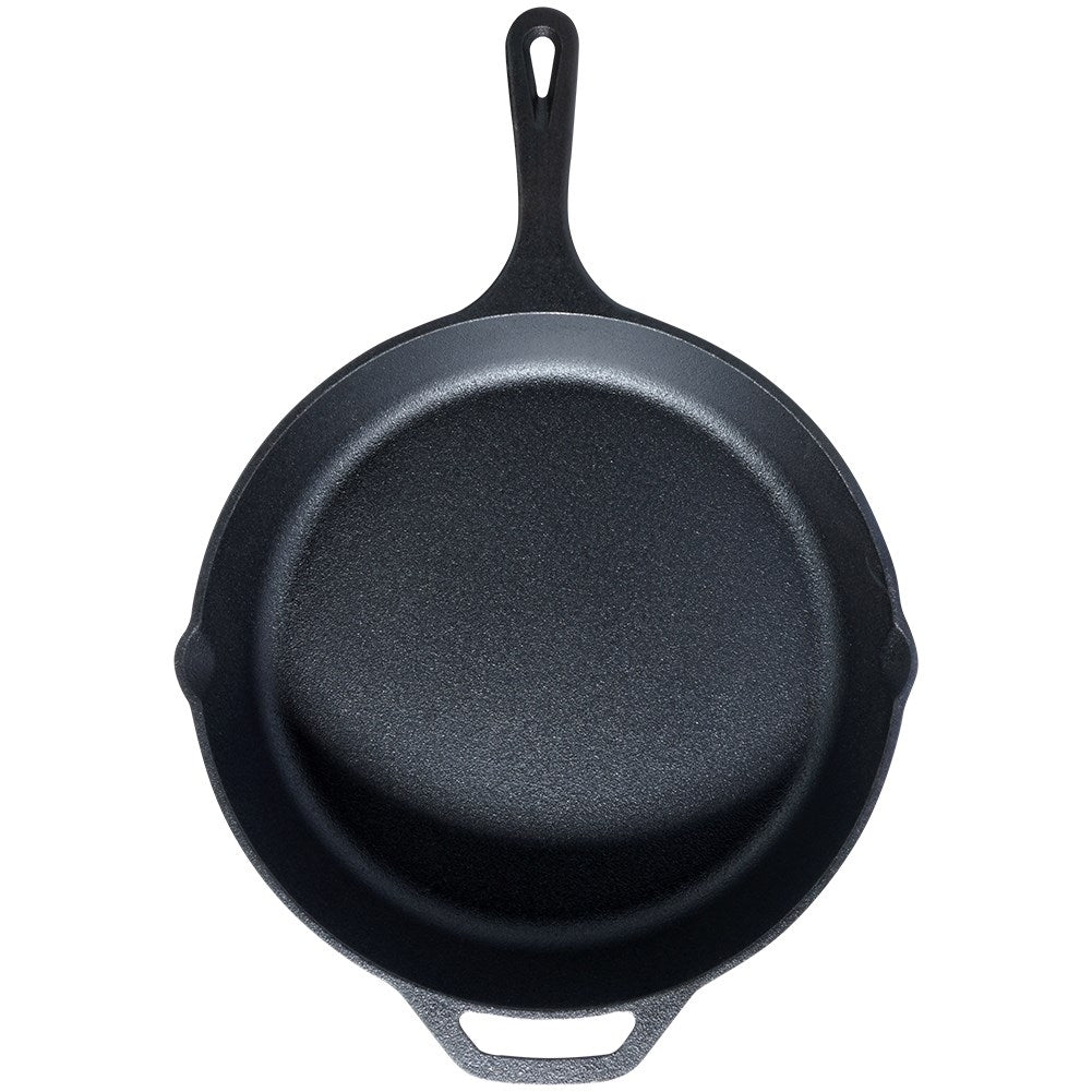 Cast iron pan 30 cm with silicone handle for all heat sources