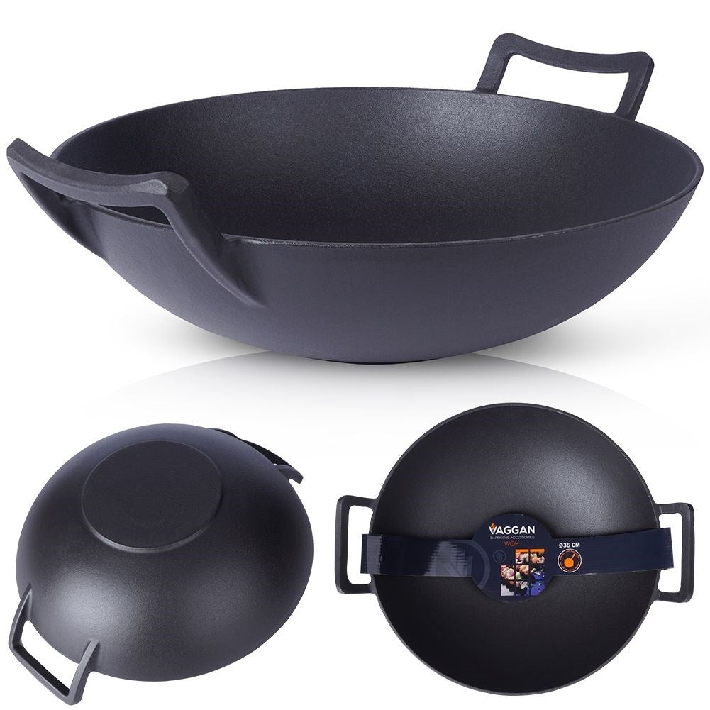 Cast iron pan for oven, stove and open fire