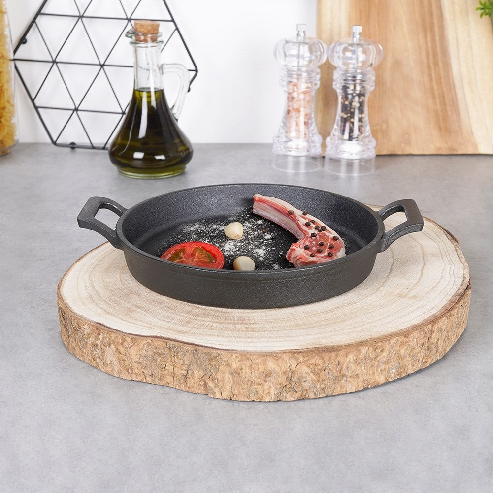 Cast iron pan for oven, stove and open fire