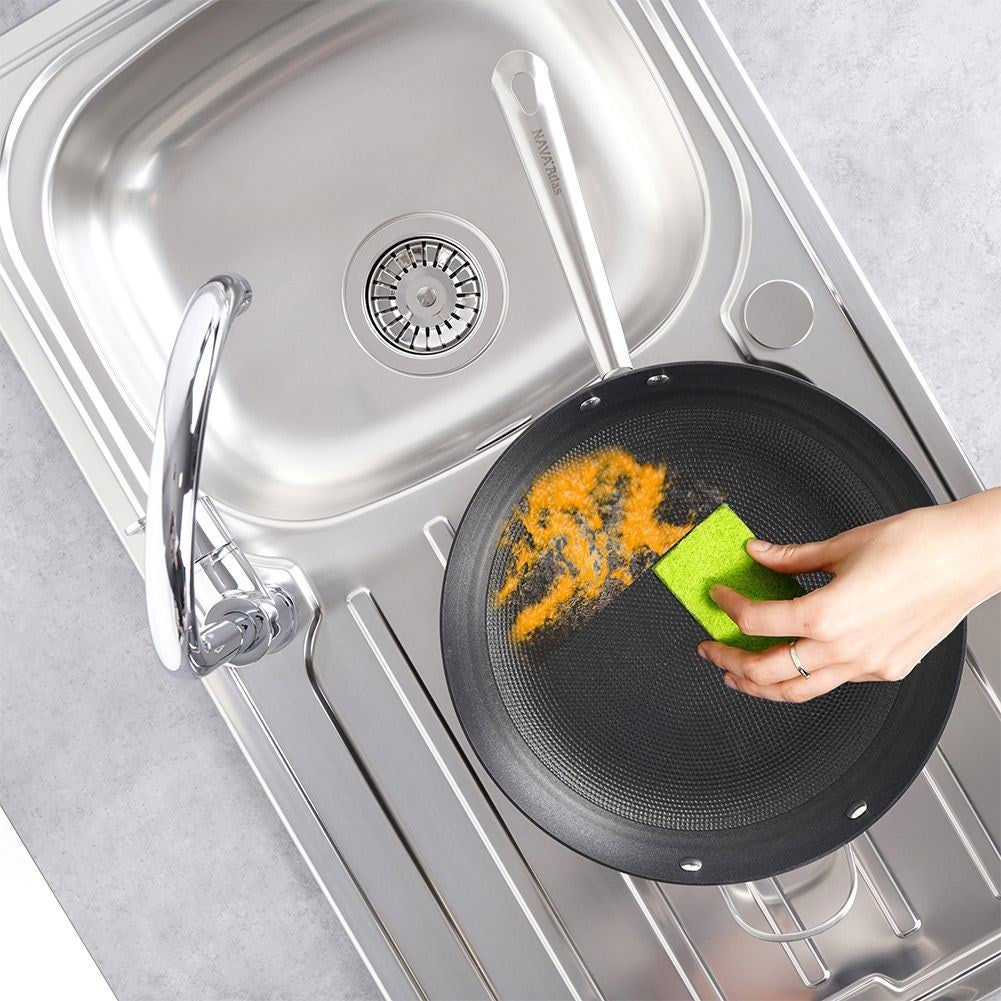 Cast iron pan with durable non-stick coating
