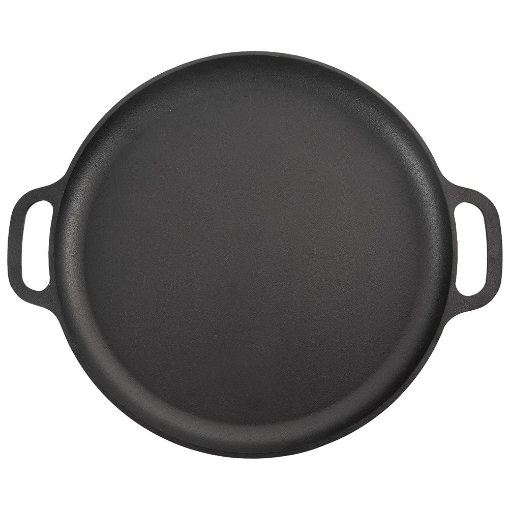 Cast iron pan with handle for oven, stove and open fire