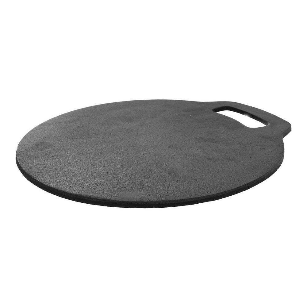 Cast iron plate for baking flatbreads, pizza and tortillas