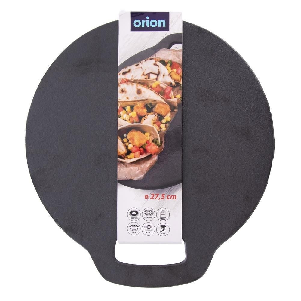 Cast iron plate for baking flatbreads, pizza and tortillas