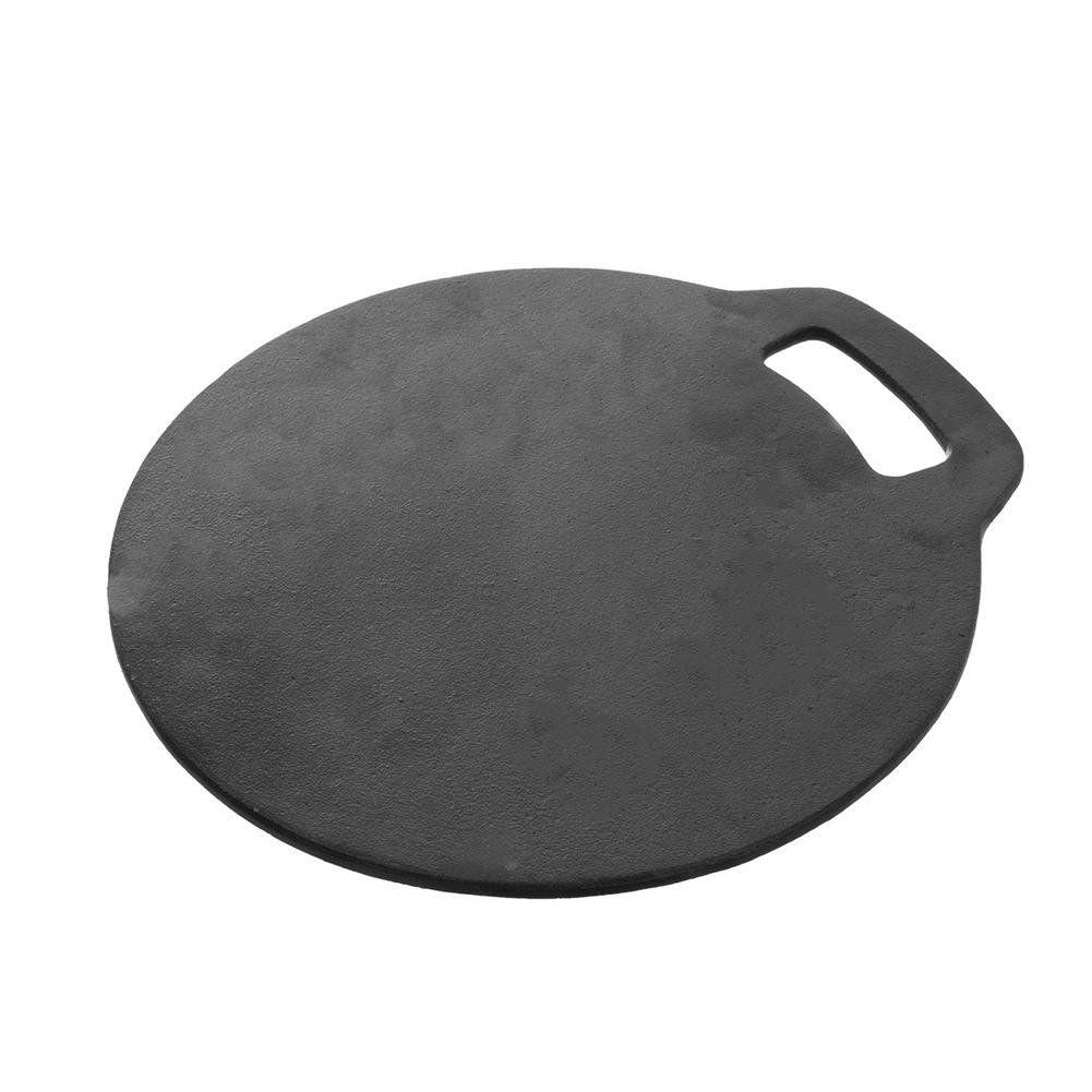 Cast iron plate for baking flatbreads, pizza and tortillas