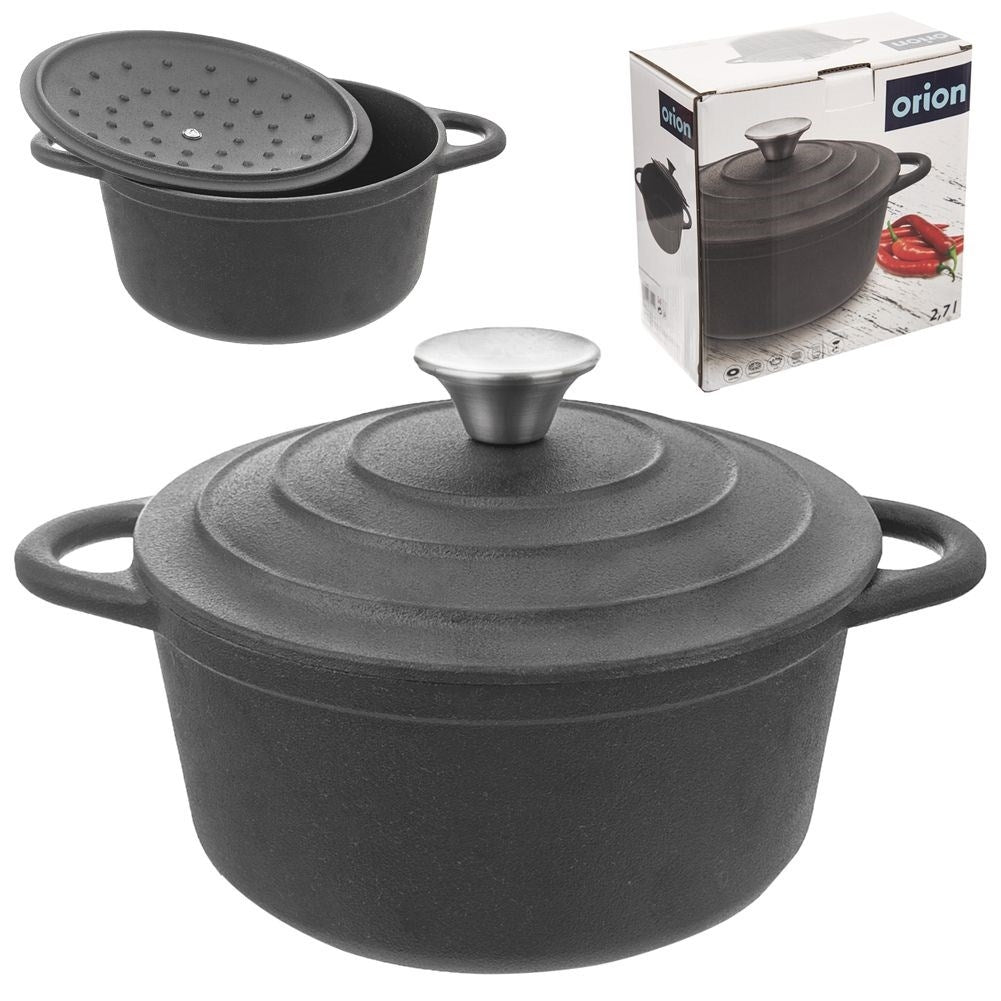 Cast iron pot 2.7L - For all stoves, ovens & grills