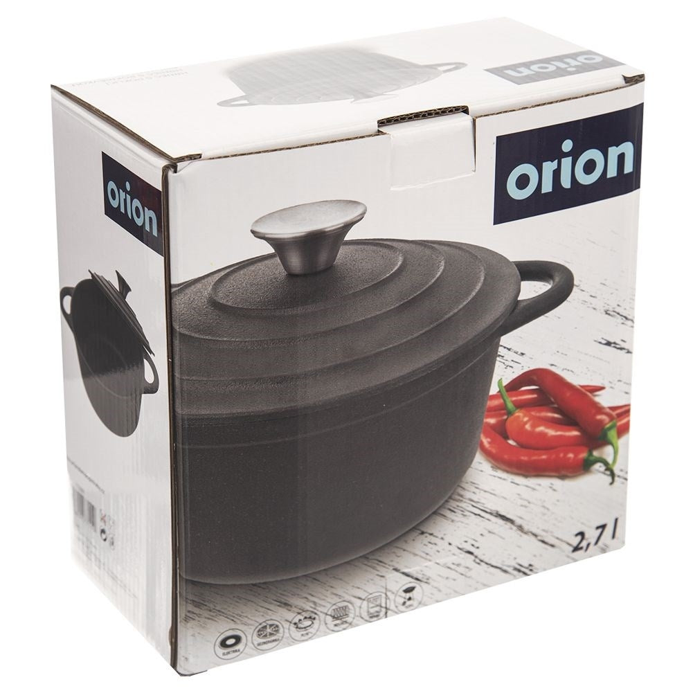 Cast iron pot 2.7L - For all stoves, ovens & grills