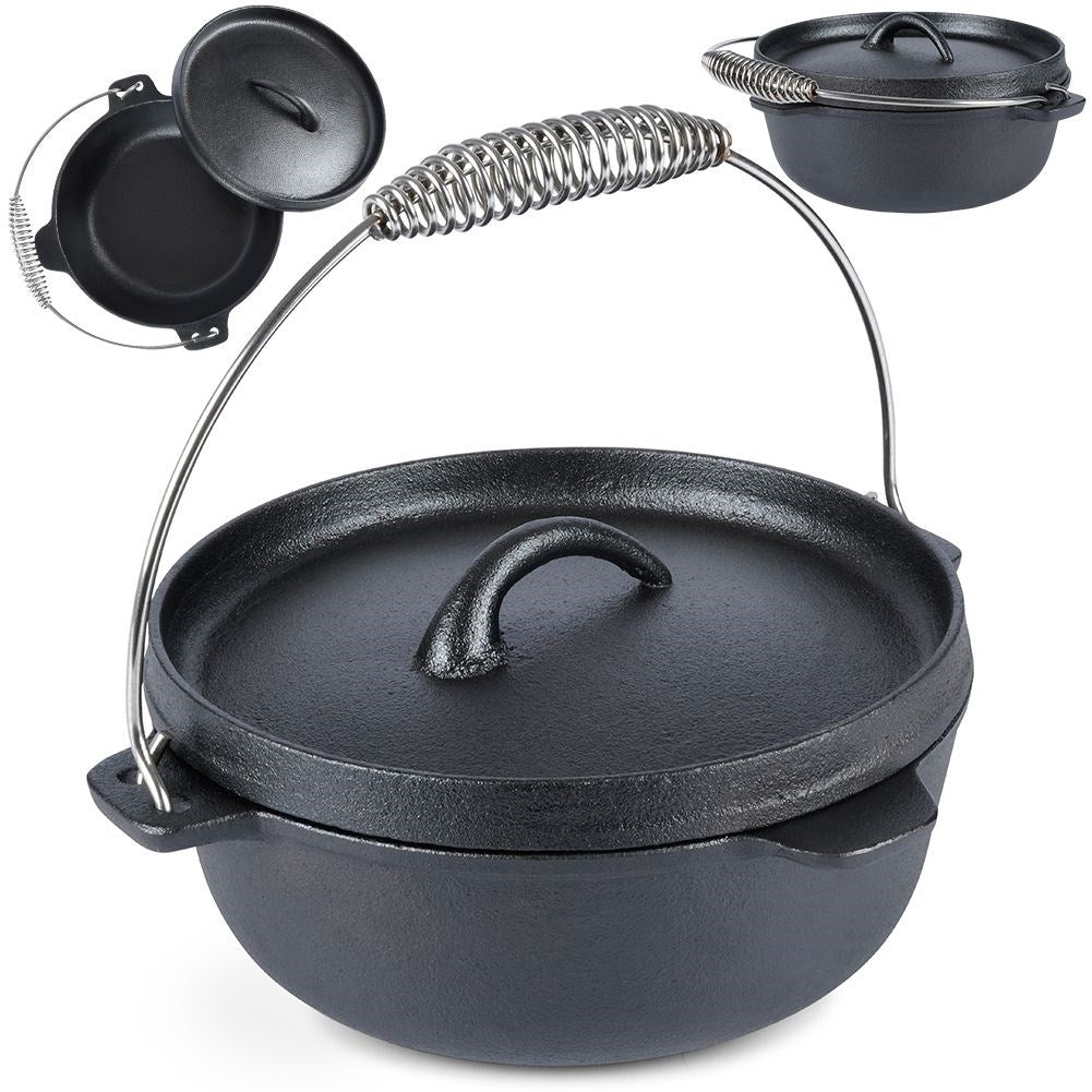 Cast iron pot 3.5L - Perfect for campfires and barbecues