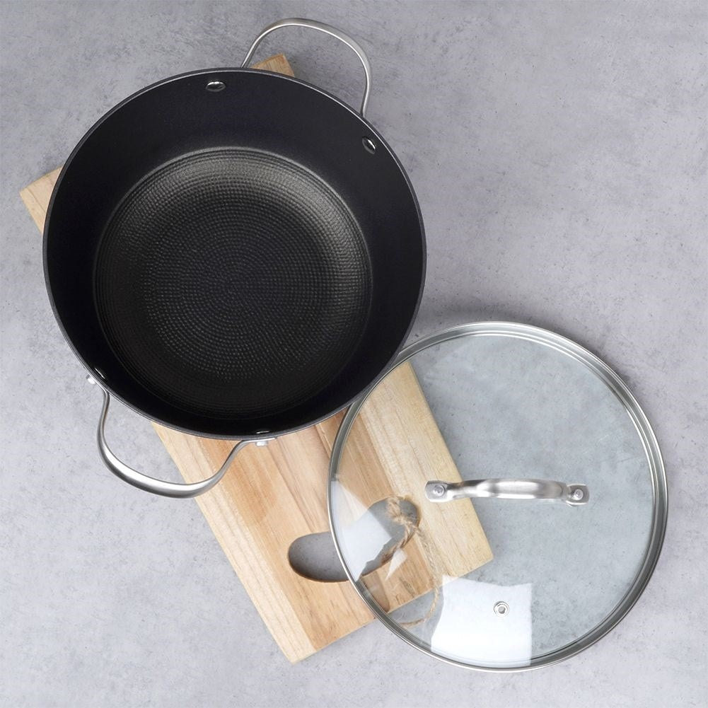 Cast iron pot 4L, non-stick, lid, stove & dishwasher safe