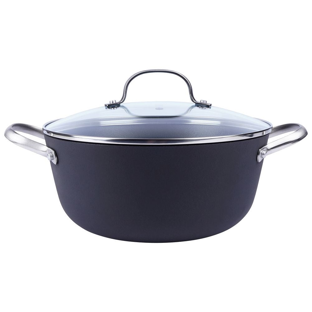 Cast iron pot 4L, non-stick, lid, stove & dishwasher safe