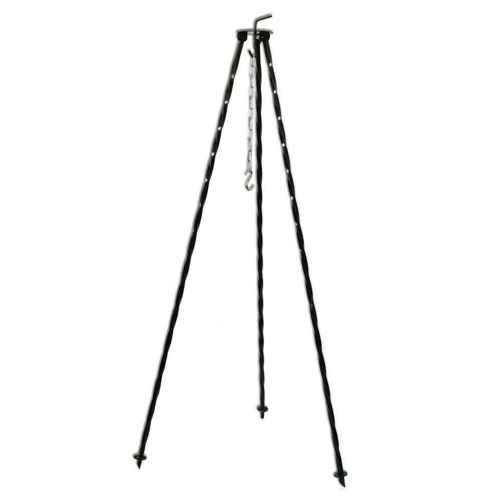 Cast iron rack for outdoor cooking