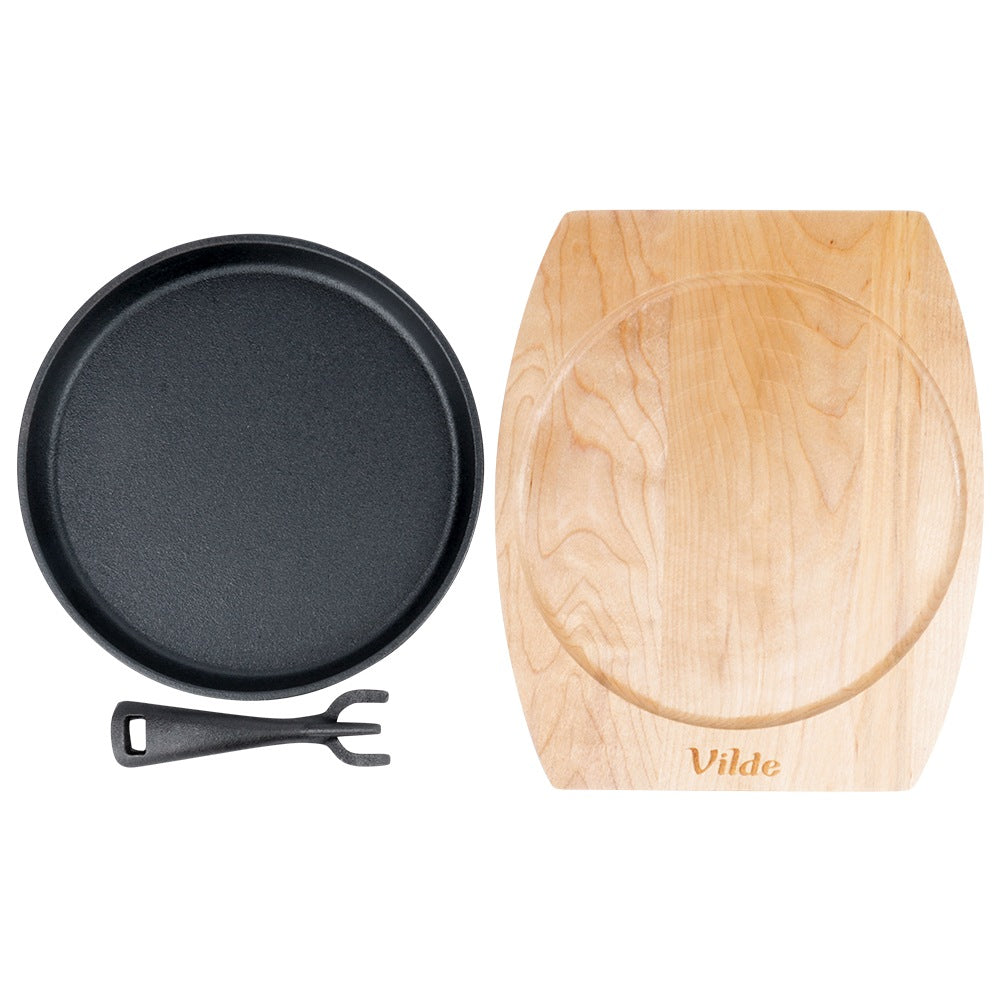 Cast iron serving pan with board CAST LINE 22 cm