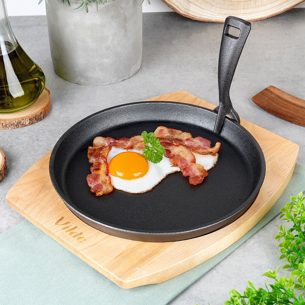 Cast iron serving pan with board CAST LINE 22 cm
