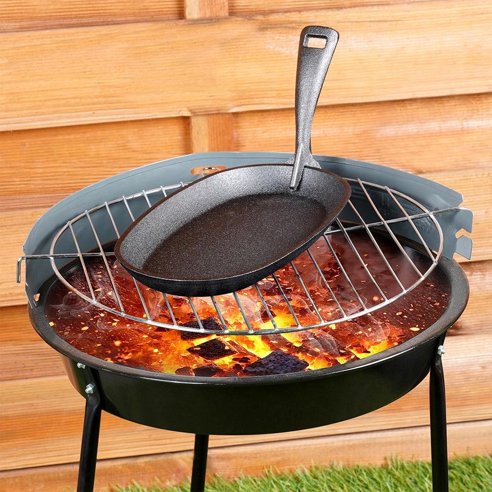Cast iron serving pan with board CAST LINE 24x14 cm