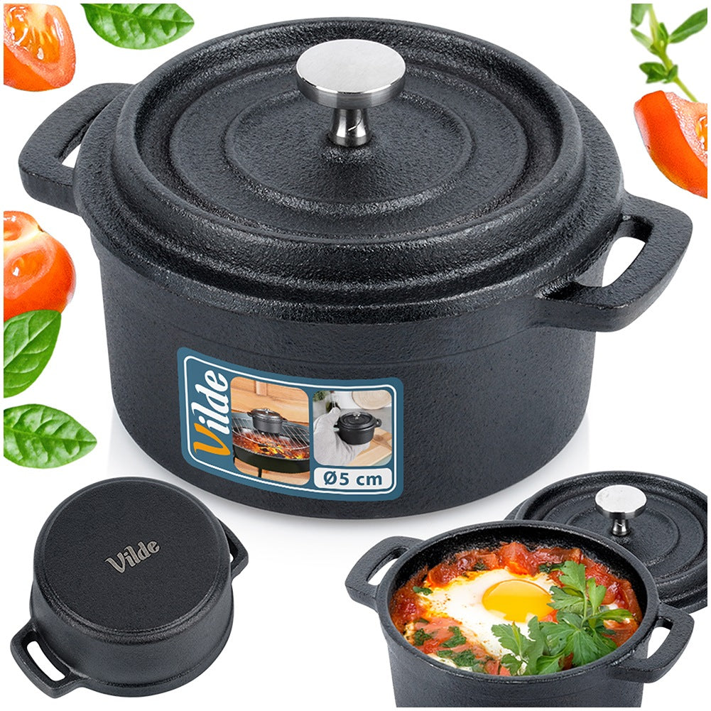Cast iron serving pot with lid CAST LINE 10 cm, 250 ml