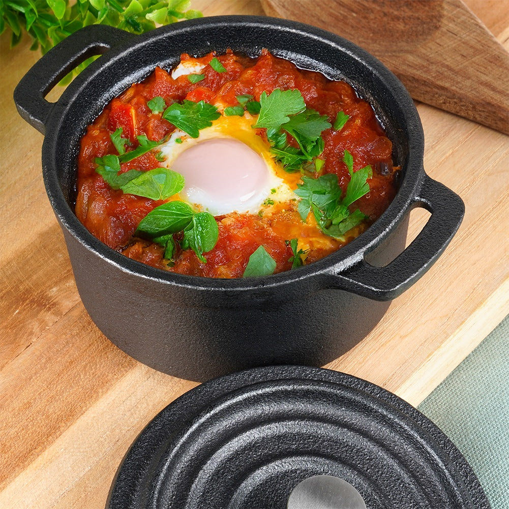 Cast iron serving pot with lid CAST LINE 10 cm, 250 ml