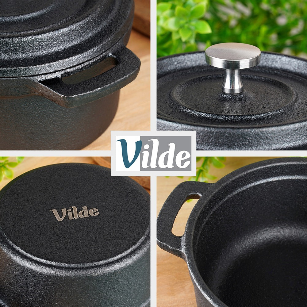 Cast iron serving pot with lid CAST LINE 10 cm, 250 ml