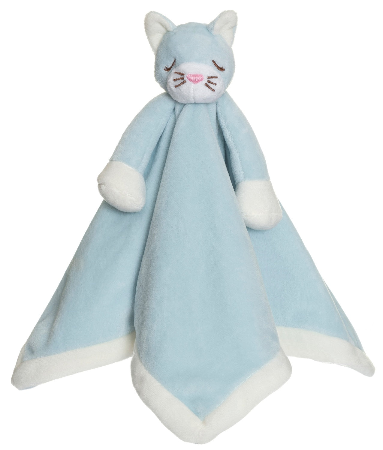 Baby Comforter Blanket, Soft Blue Cat, 35x35 cm