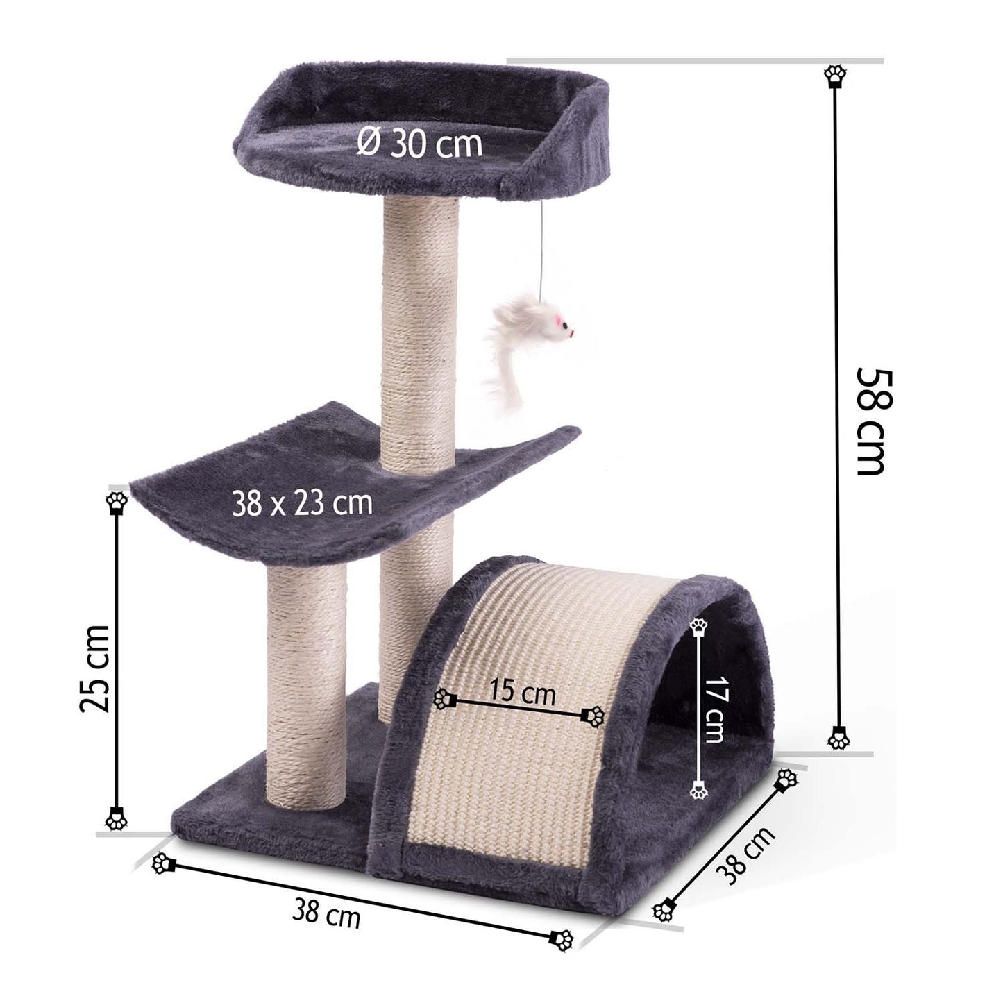 Cat Scratcher 58 cm DR-253 Pethaus with Mouse