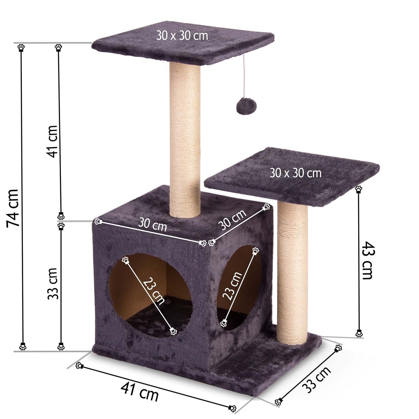 Cat Scratcher 74 cm DR-250 Pethaus with Mouse