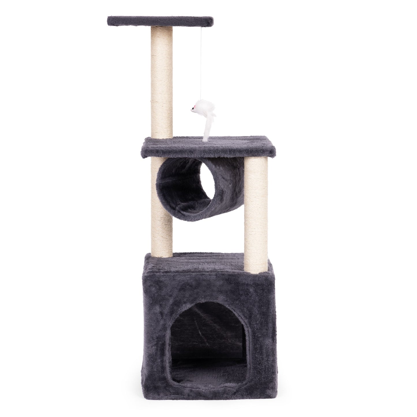 Cat Scratching Post with Bed, 94 cm, Gray, Multi-Level