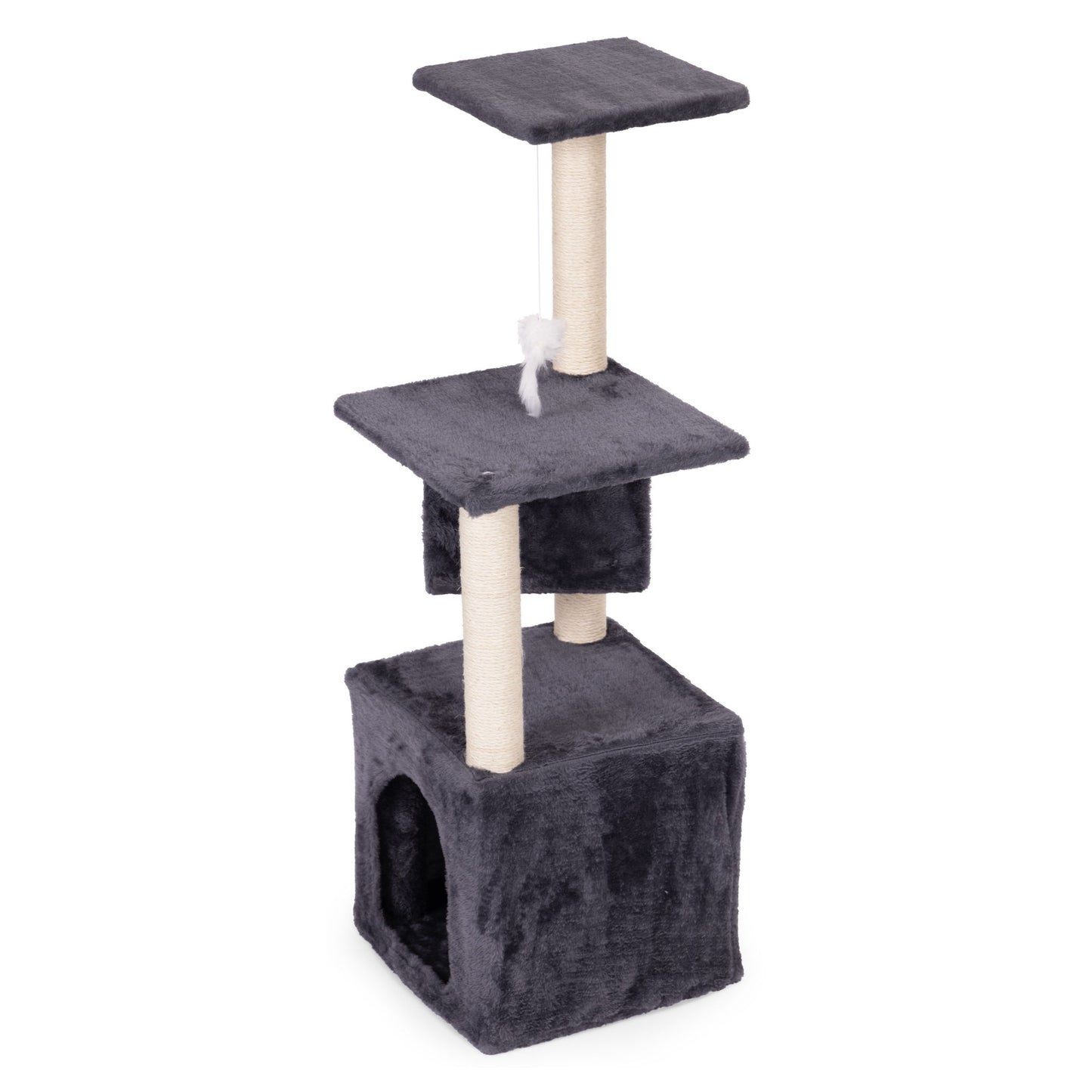 Cat Scratching Post with Bed, 94 cm, Gray, Multi-Level