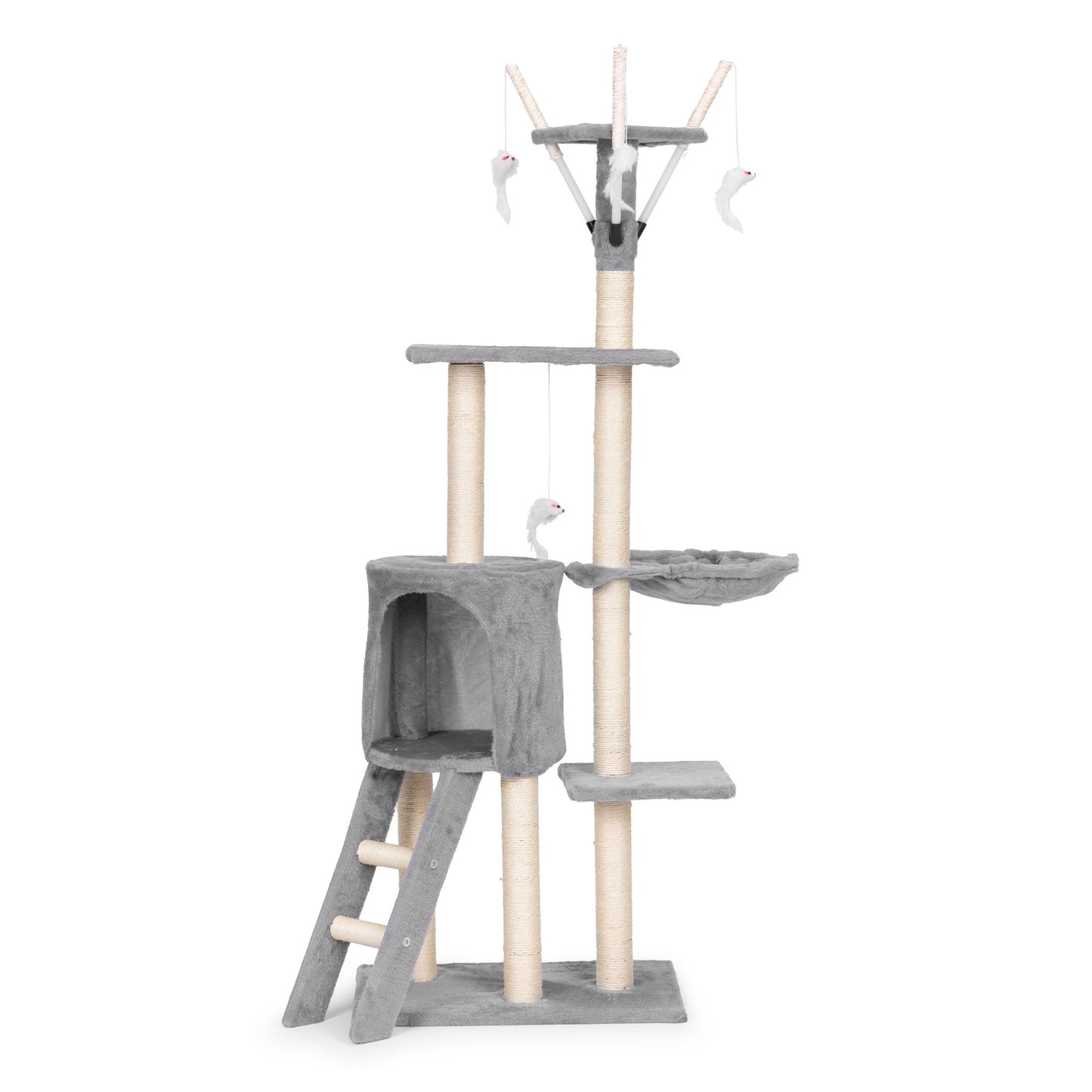 Cat Scratching Tower with Hammock and Sisal Posts, 134 cm