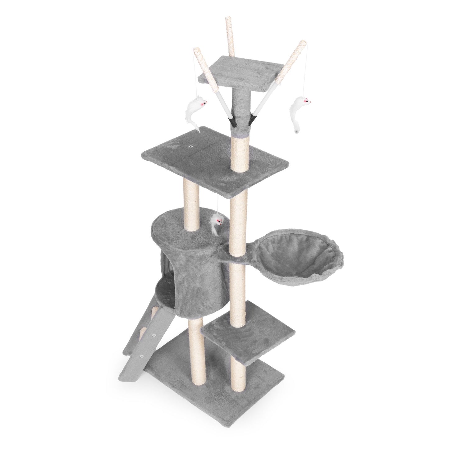 Cat Scratching Tower with Hammock and Sisal Posts, 134 cm