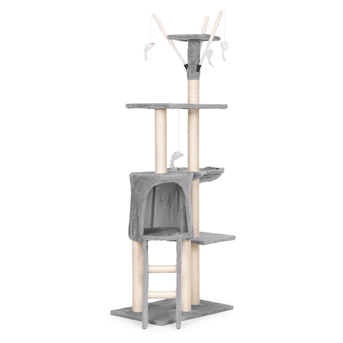 Cat Scratching Tower with Hammock and Sisal Posts, 134 cm