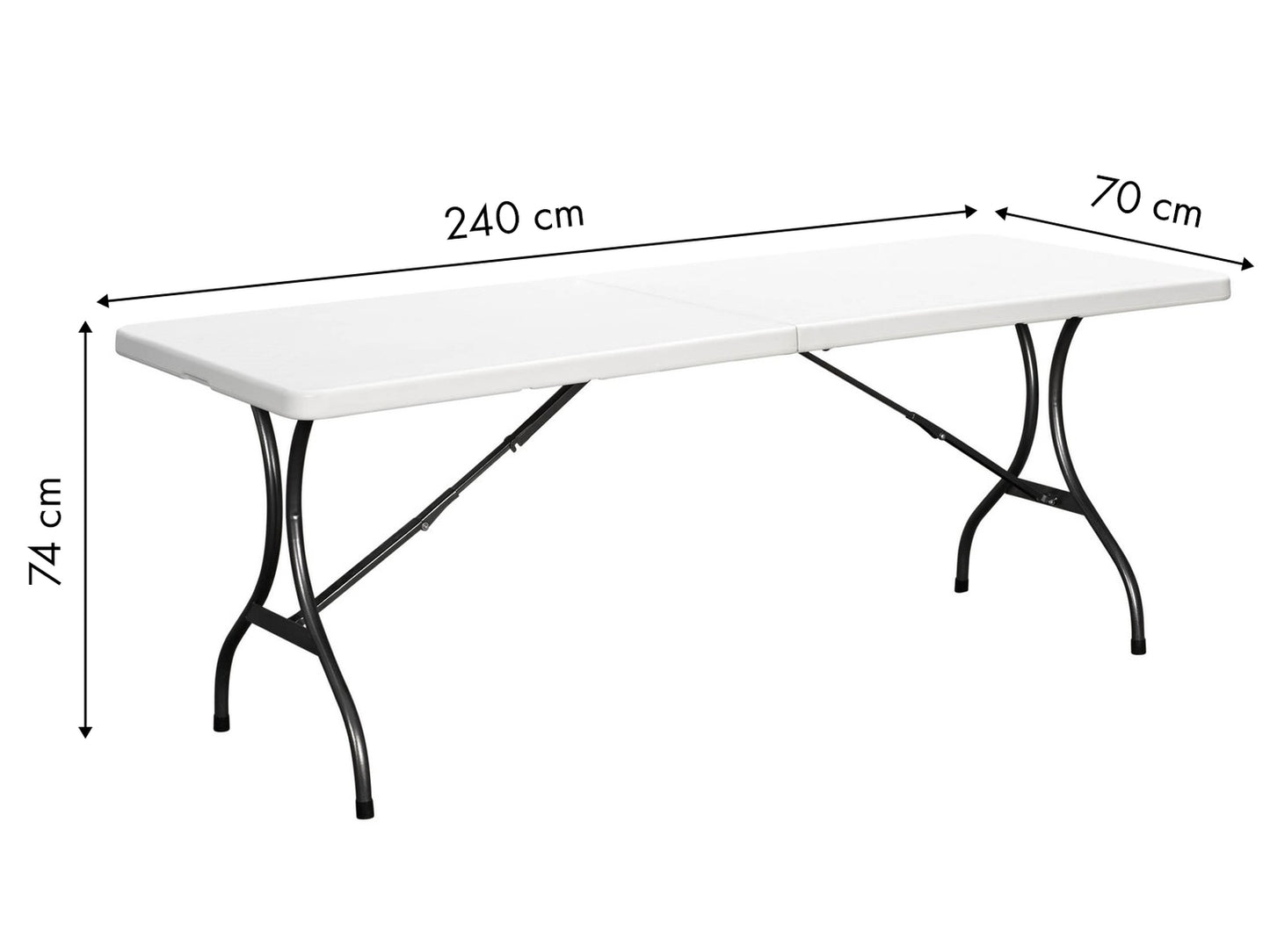 Catering banquet garden table, foldable, 240x70 cm, ModernHome