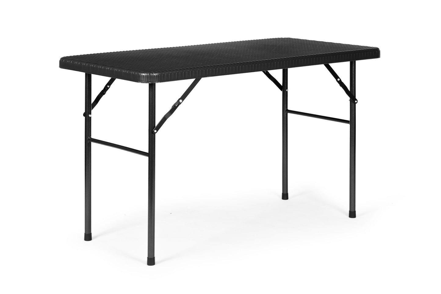 Catering set 120 cm table 2 benches banquet set - BLACK